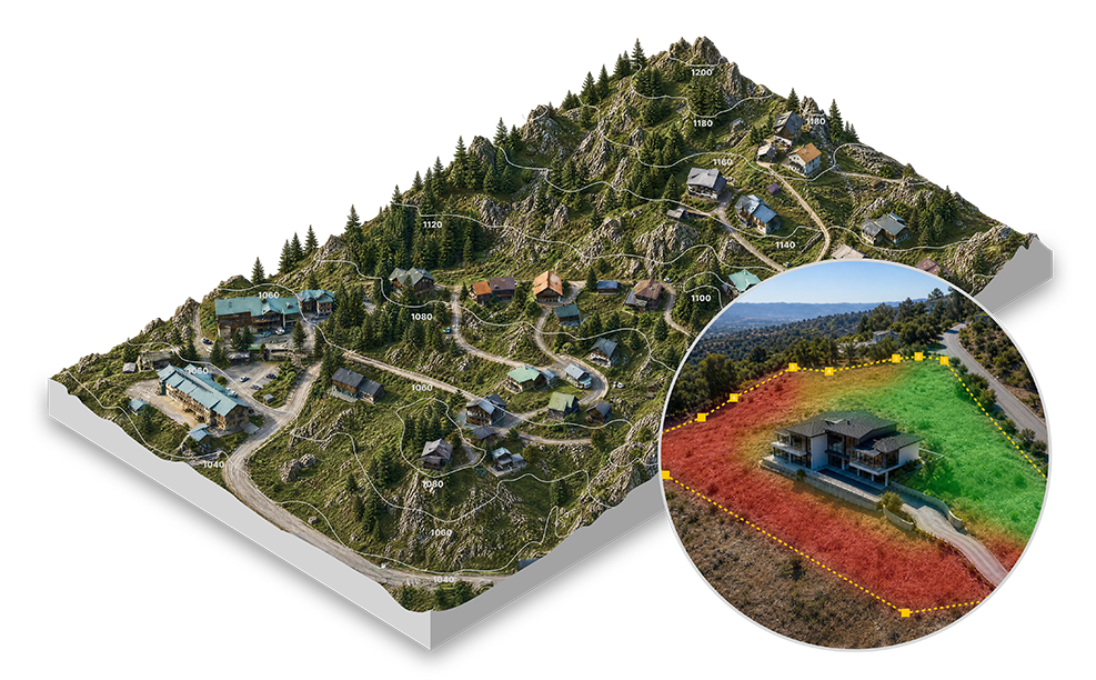 Terrain slope illustration